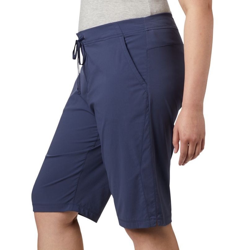 Women's Columbia Anytime Outdoor Long Shorts Navy | Plus Size CA-Q68L0